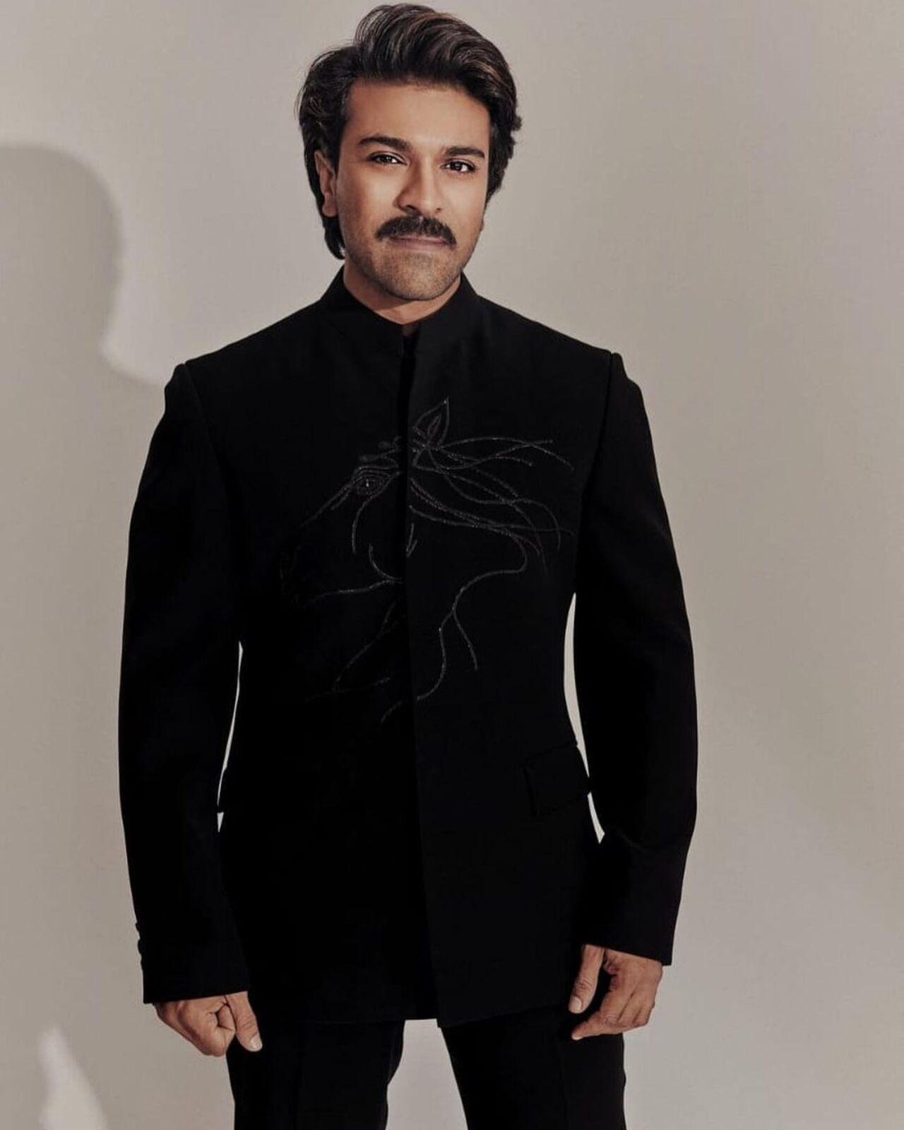 Ram Charan keeps it minimal yet magnetic in this all-black outfit, proving that simplicity can dominate any room.